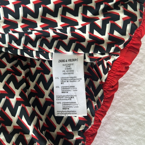 Zadig and Voltaire Girl Red Jacket Size 10 Years - Picture 5 of 9